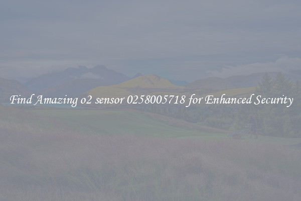 Find Amazing o2 sensor 0258005718 for Enhanced Security