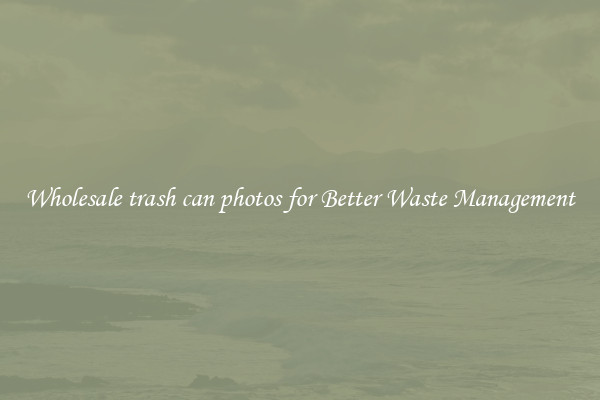 Wholesale trash can photos for Better Waste Management