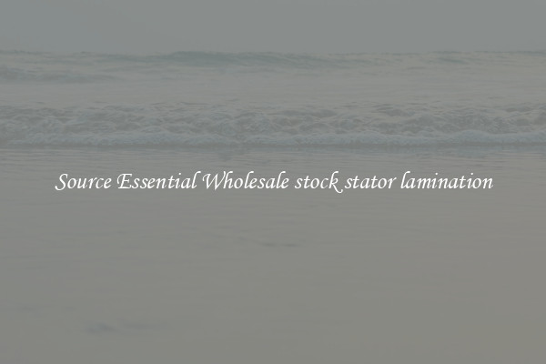 Source Essential Wholesale stock stator lamination