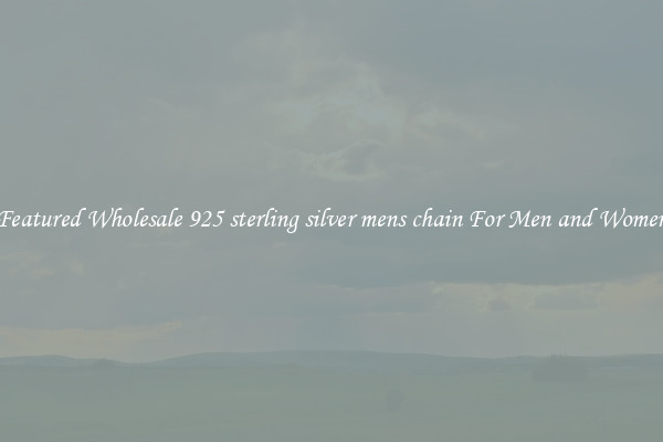 Featured Wholesale 925 sterling silver mens chain For Men and Women