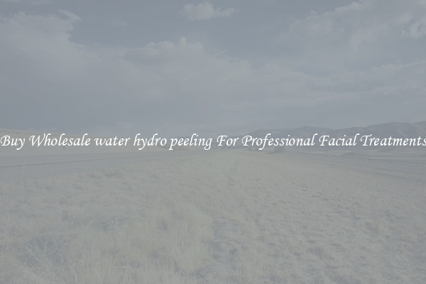 Buy Wholesale water hydro peeling For Professional Facial Treatments