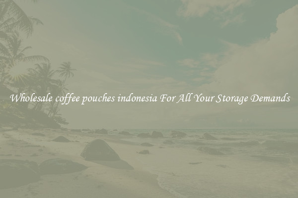 Wholesale coffee pouches indonesia For All Your Storage Demands