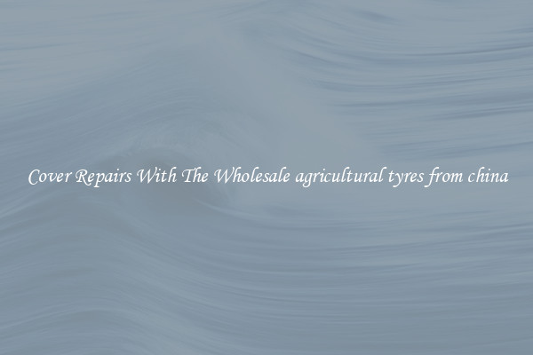  Cover Repairs With The Wholesale agricultural tyres from china 