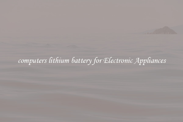 computers lithium battery for Electronic Appliances