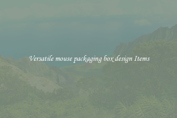 Versatile mouse packaging box design Items