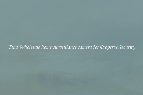 Find Wholesale home surveillance camera for Property Security