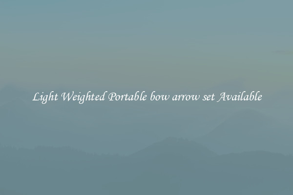 Light Weighted Portable bow arrow set Available