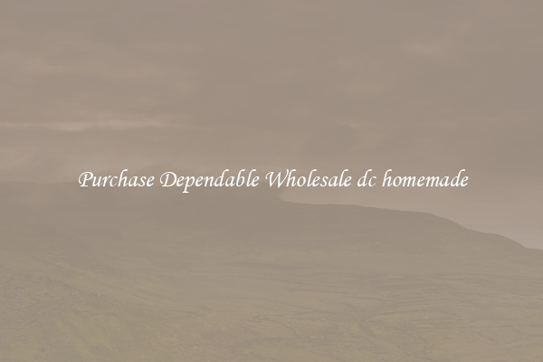 Purchase Dependable Wholesale dc homemade