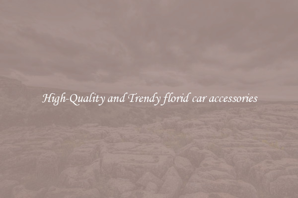 High-Quality and Trendy florid car accessories