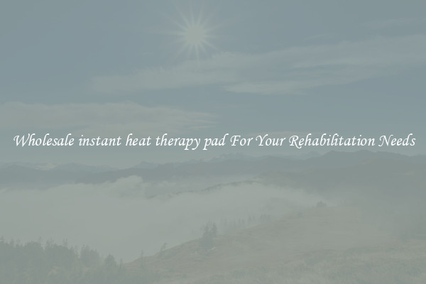 Wholesale instant heat therapy pad For Your Rehabilitation Needs