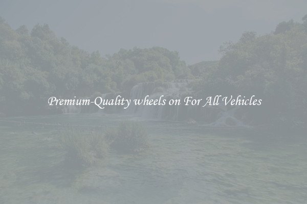 Premium-Quality wheels on For All Vehicles