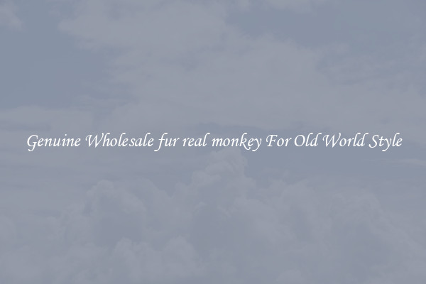 Genuine Wholesale fur real monkey For Old World Style