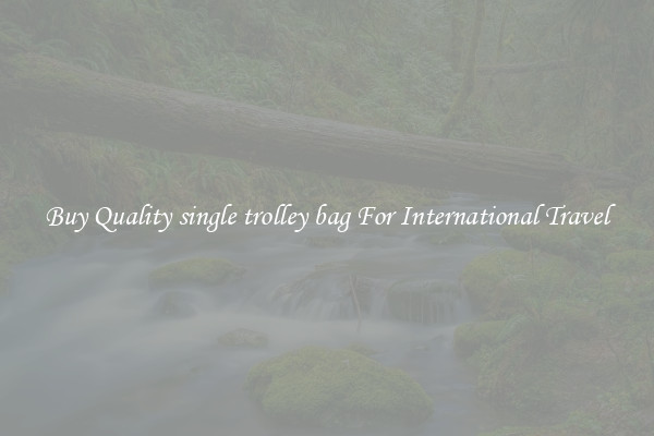 Buy Quality single trolley bag For International Travel